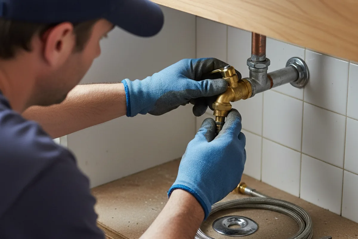 Shutoff valve and fitting work during Well Pump Repair in Los Lunas